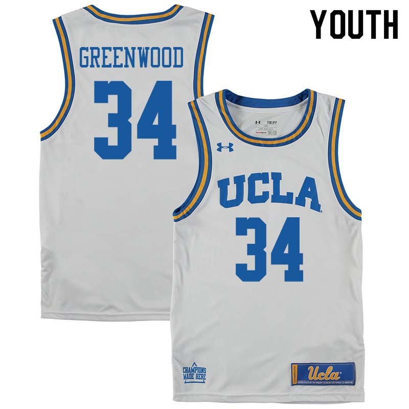 Youth #34 David Greenwood UCLA Bruins College Basketball Jerseys Sale-White